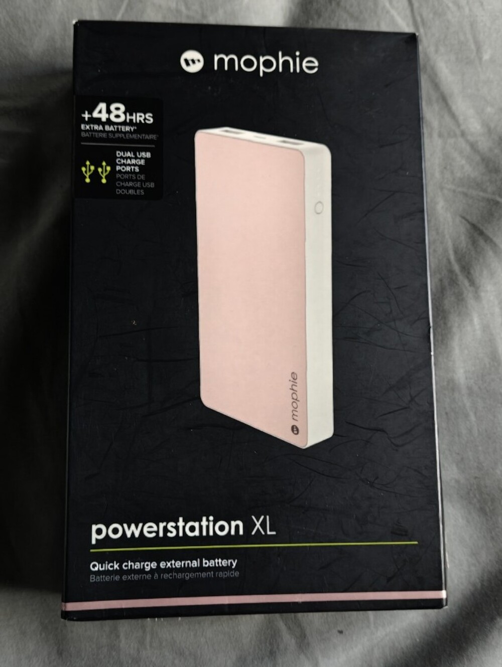 mophie Powerstation XL Portable Charger - Light Pink & White